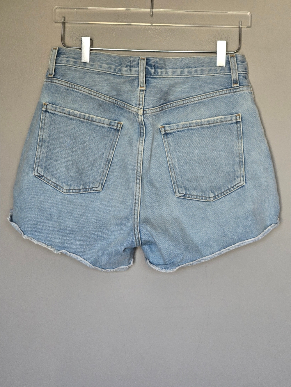 AGOLDE Dee High Rise Rolled Hem Denim Short Organic Cotton Size 28 - Picture 5 of 12